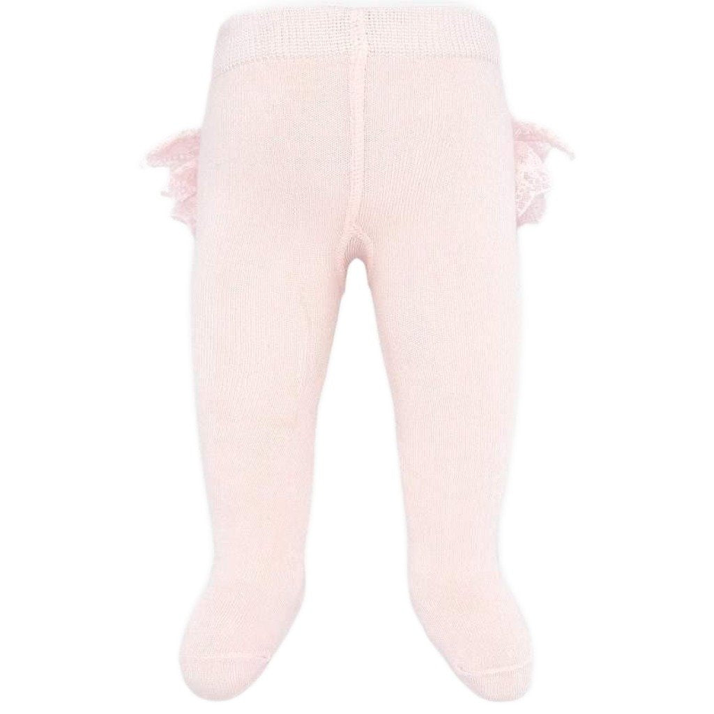 Baby Girls Rose Pink Ruffle Tights