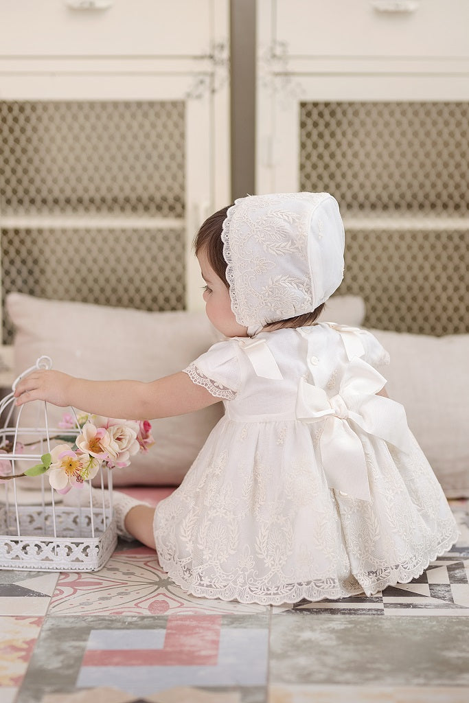 Little girl ivory lace dress online