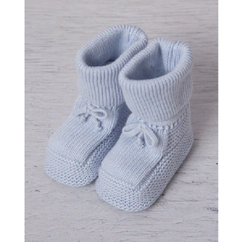 Baby Blue Knitted Booties