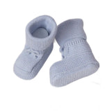 Baby Blue Knitted Booties