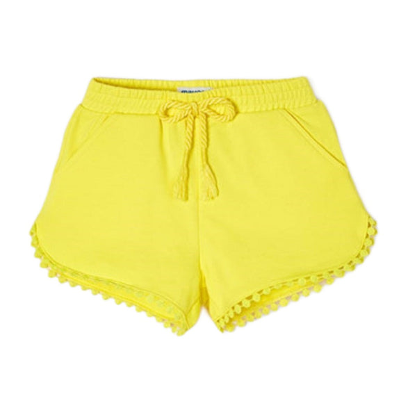 Girls Chenille Shorts Lemon