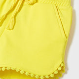 Girls Chenille Shorts Lemon