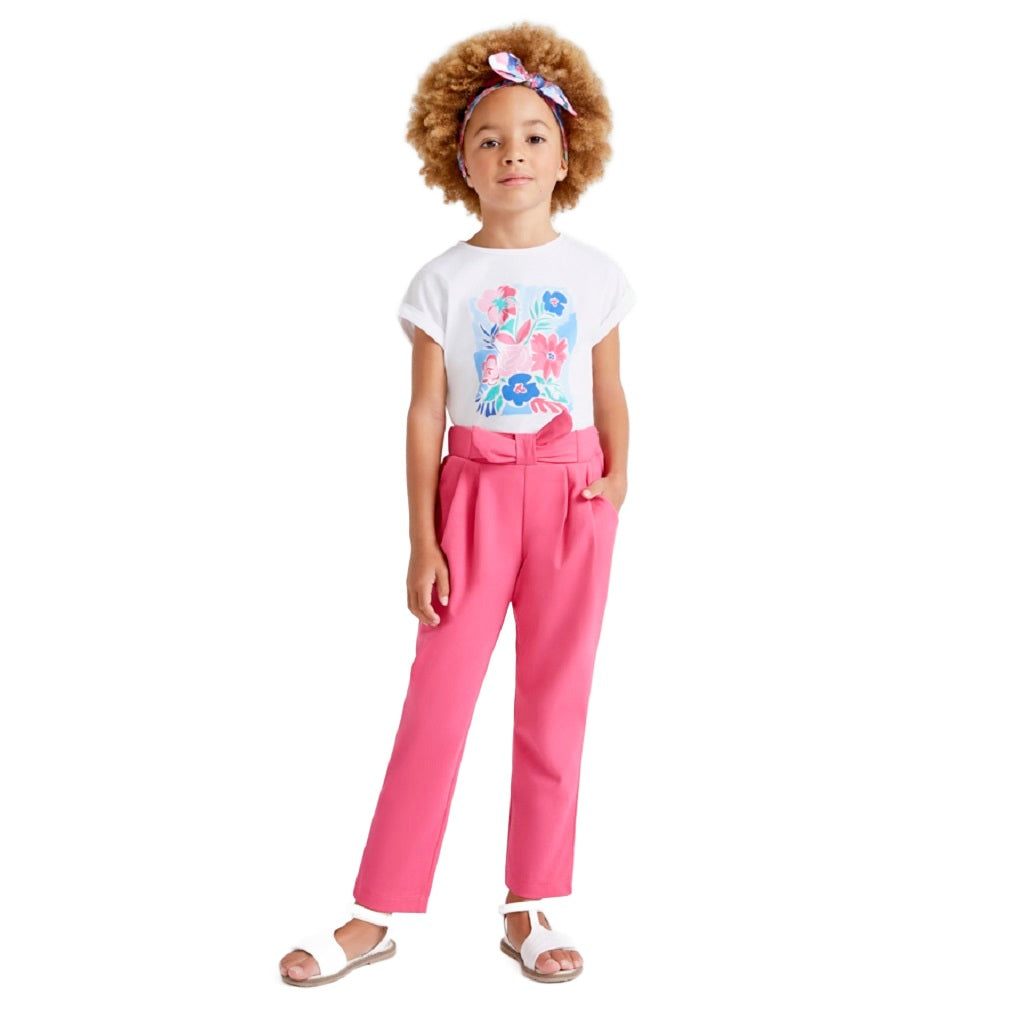 Girls Long Trousers Magenta