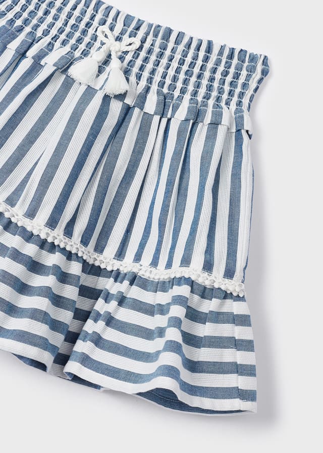 Girls Stripe Top Skirt Set