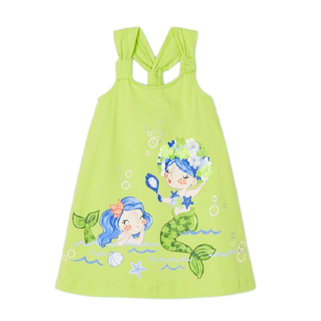 Mayoral Girls Mermaid Dress Lime