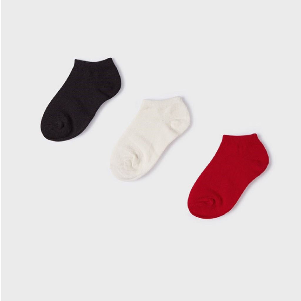 Mayoral Boys 3 Piece Socks Set Red