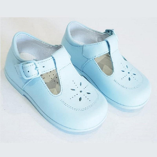 Classic T-Bar Shoes Pale Blue - Kizzies, Shoes - Childrens Wear