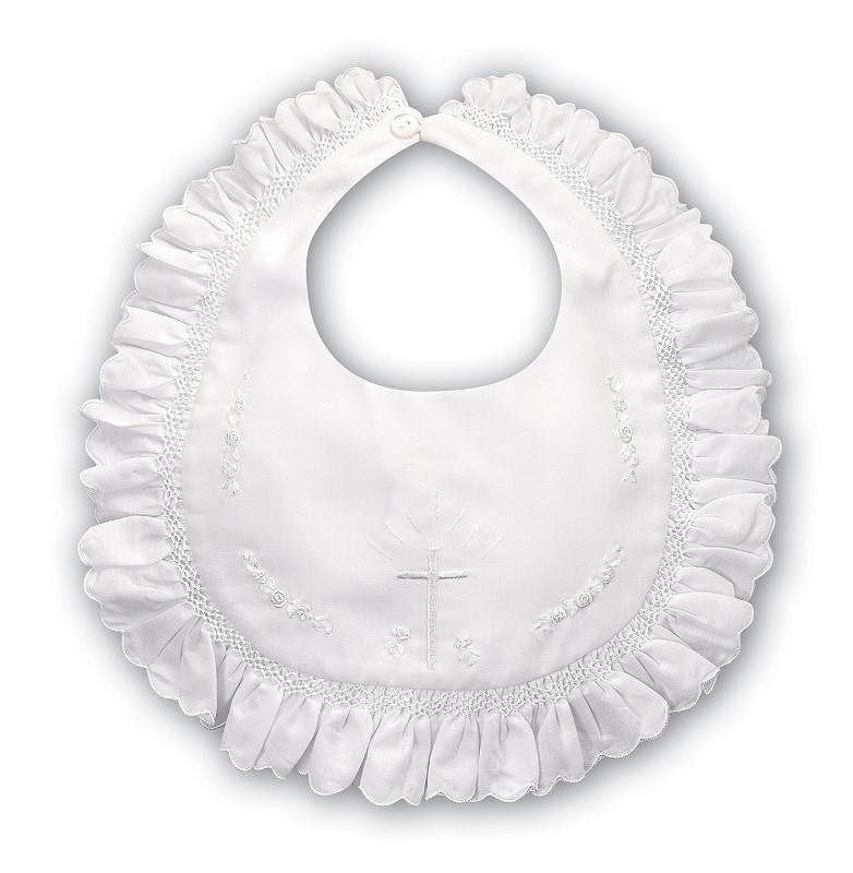 310 White Christening BIB - Kizzies, Accessories - Childrens Wear