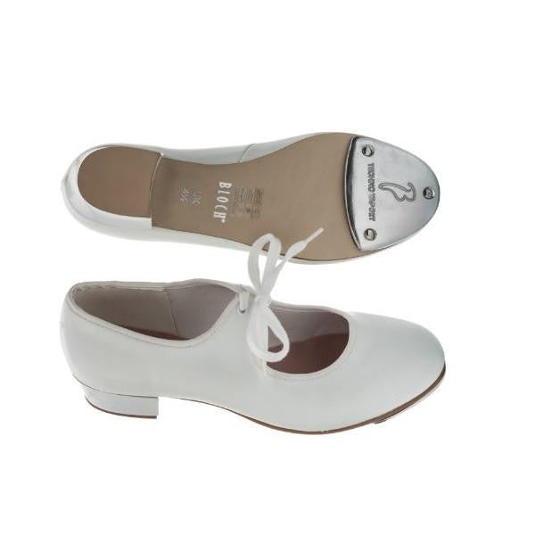 Shirley White Low Heel Tap Shoes - Kizzies, Shoes - Childrens Wear