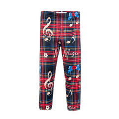 BALLOON CHIC Bear Top Tartan Leggings