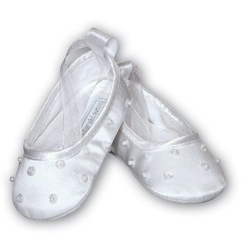 400 White Satin Ballerina Shoes - Kizzies, Shoes - Childrens Wear