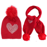 iDO Diamante Hat & Scarf Red