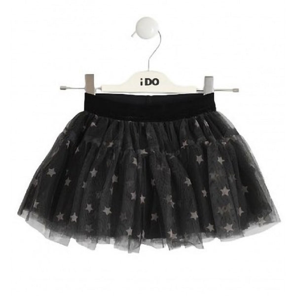 iDO Girls Star Tulle Skirt Grey/Pink