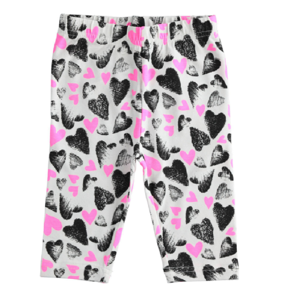 iDO Baby Girls Short Heart Print Leggings