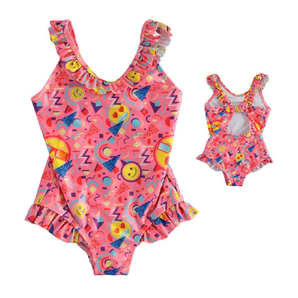 iDO Girls Emoji Swimsuit