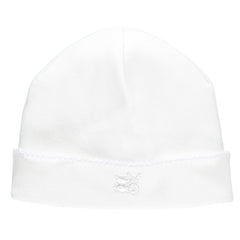 Baby Unisex White Pull on Hat 