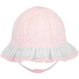 Gabby Frilled Sunhat with Chin Strap Pink