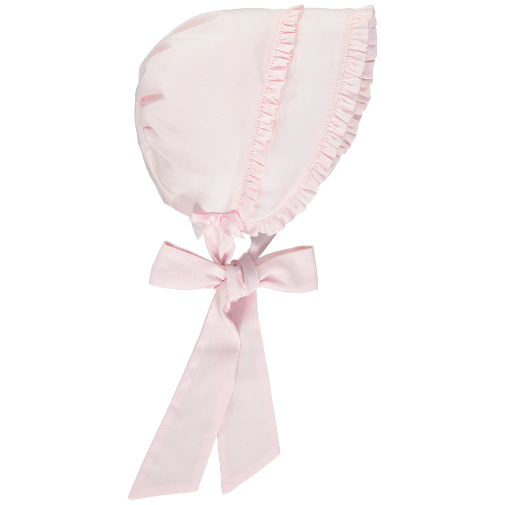 Suzanne Frilled Bonnet Pink