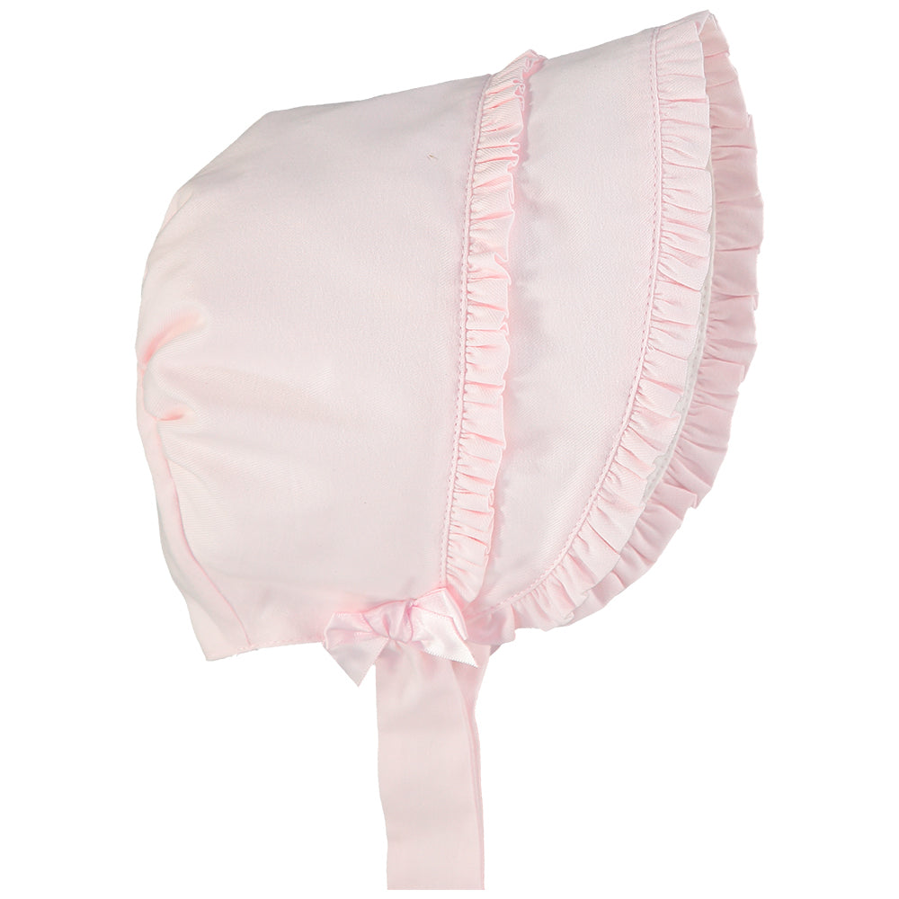 SUZANNE Frilled Bonnet Pink