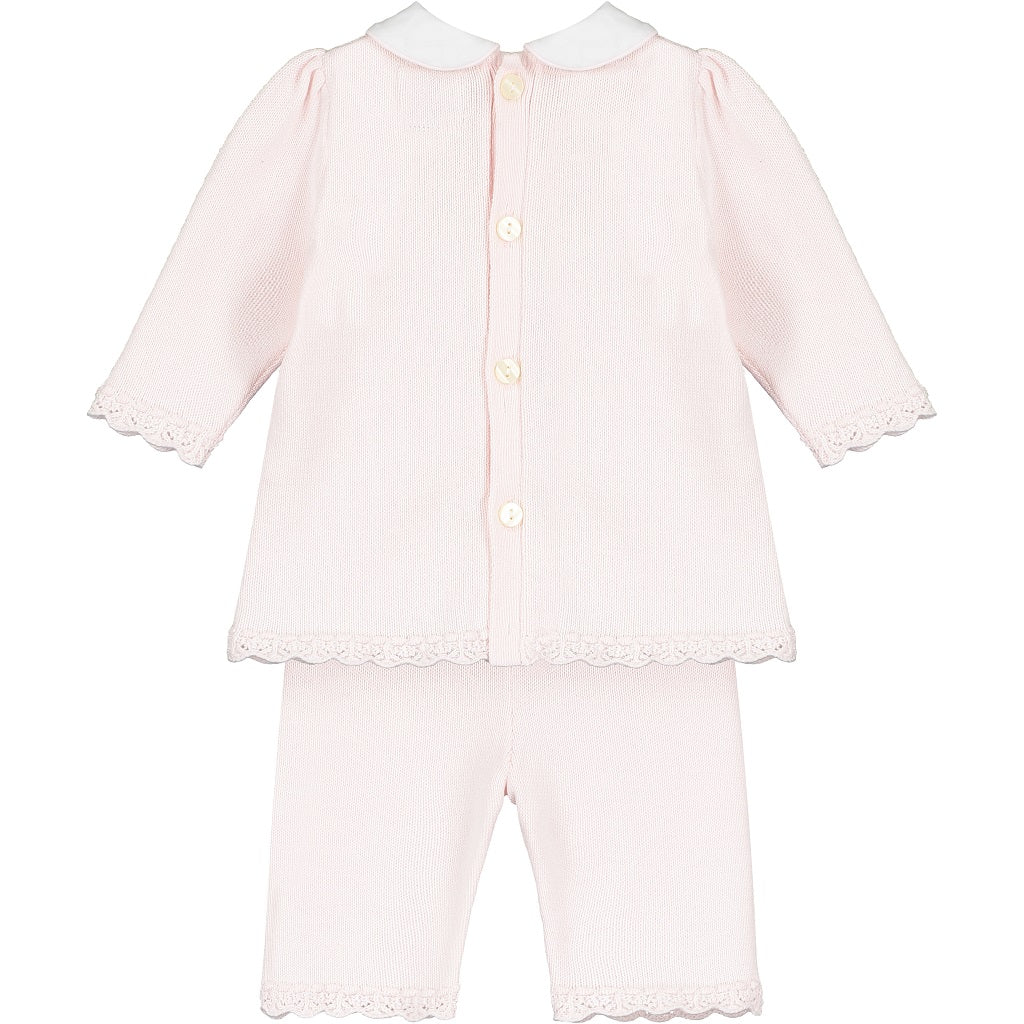 Cleo Baby Girls 2 Piece Set Knit Bow Detail