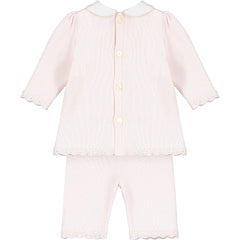 Cleo Baby Girls 2 Piece Set Knit Bow Detail