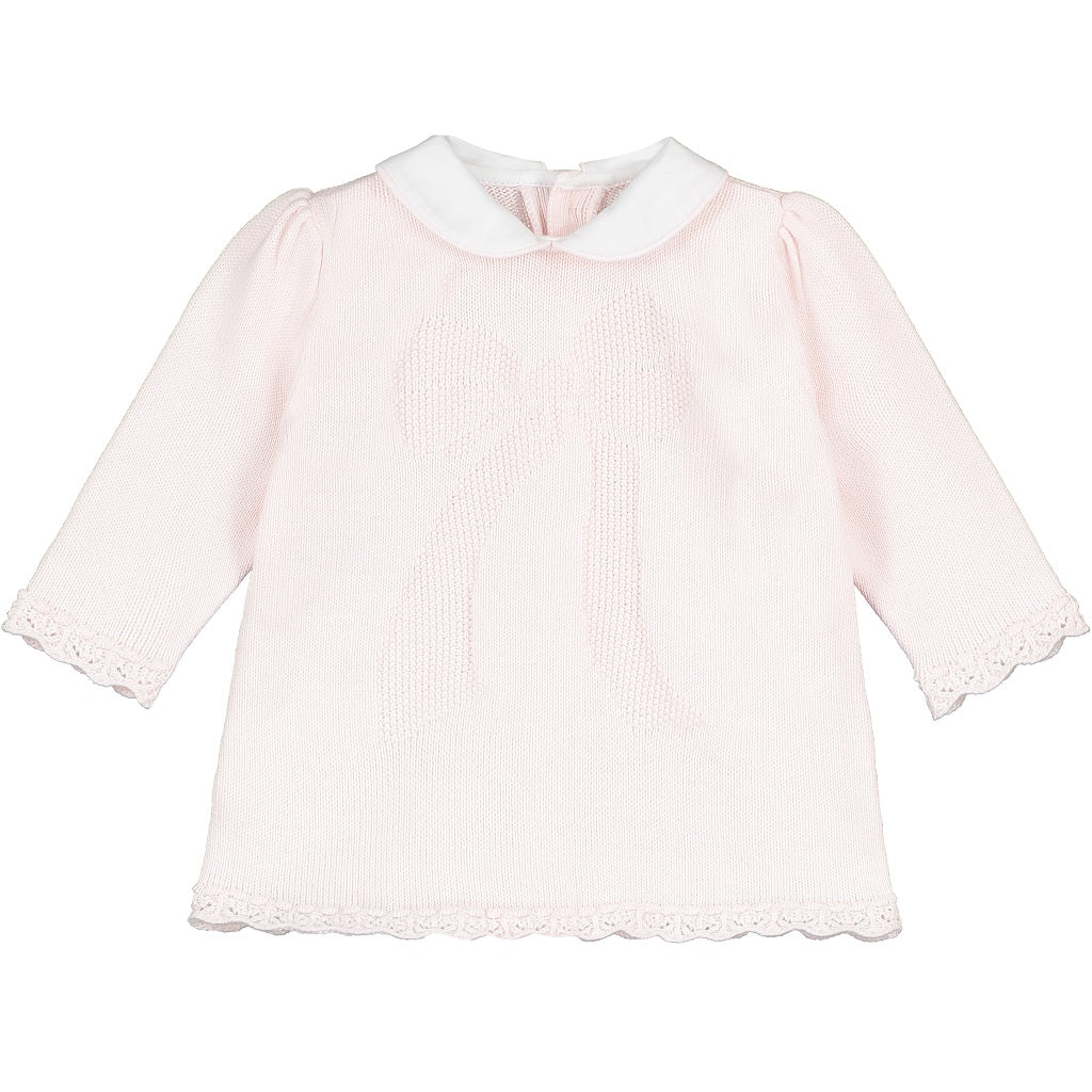 Cleo Baby Girls 2 Piece Set Knit Bow Detail