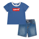 LEVIS Baby Boys Batwing Ringer Denim Set | Kizzies