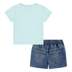 LEVIS Baby Boys Core Logo Denim Short Set