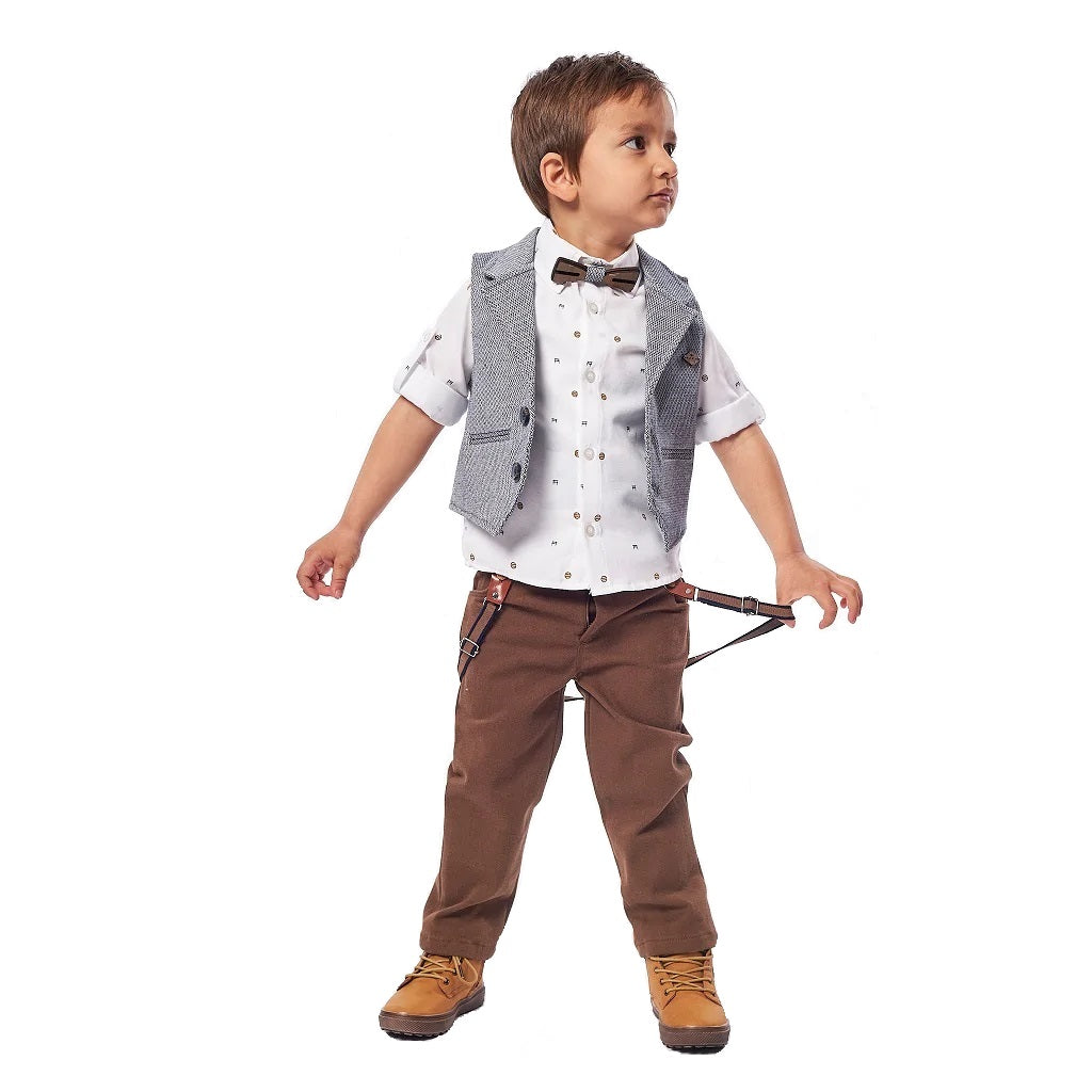 Baby Boys 3 Piece Set Waistcoat