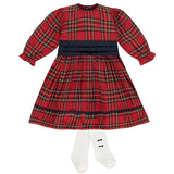 CARLINA Tartan Party Dress & Tights - Kizzies Childrenswear