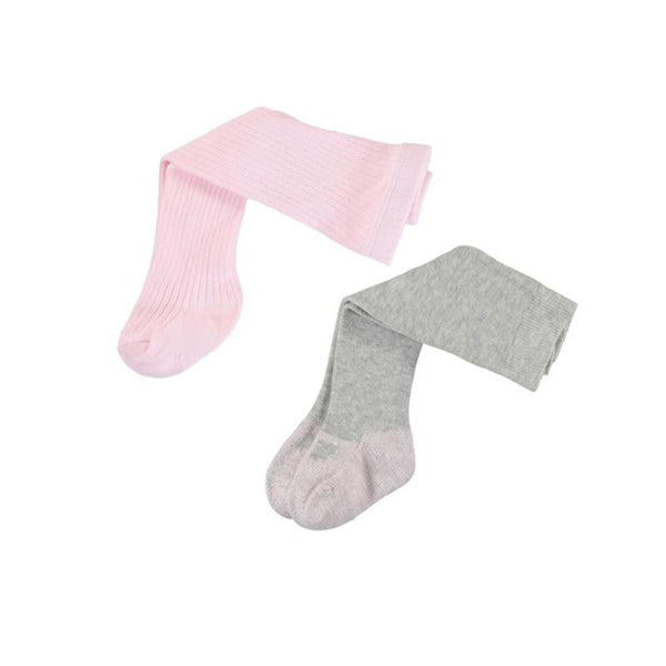 Baby Girls Rose Pink 2 Pack Tights 