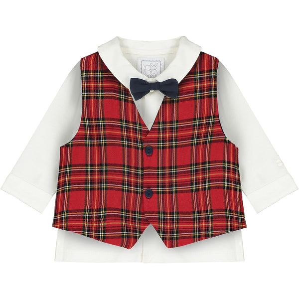 Campbell Baby Boys Red Tartan Outfit
