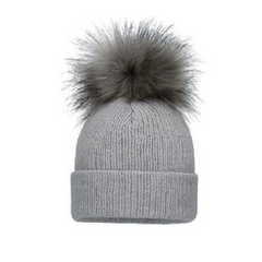 BABY KNIT SINGLE Hat Grey