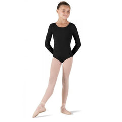 Girls Long Sleeved Black Leotard - Kizzies, Leotards - Childrens Wear