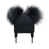 POM POM ENVY Double Cable Hat Navy
