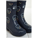 G&A Older Kids Colour Changing Wellies Navy
