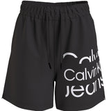CK Blown-Up Logo Jogger Shorts Black