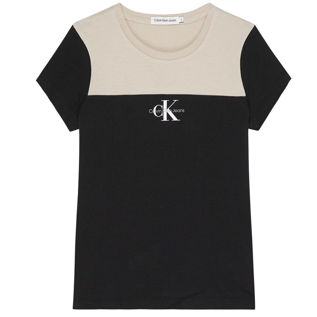 Girls Colourblock Monogram T-Shirt