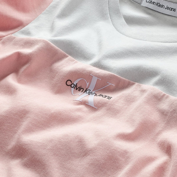 Colourblock Monogram T-Shirt Pink
