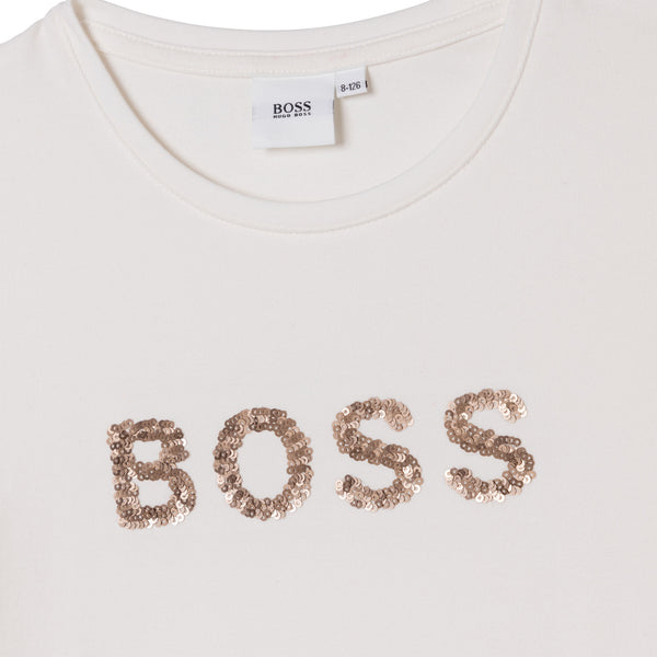 BOSS Girls Sequin Logo T-Shirt