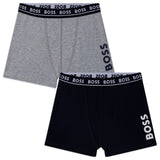 BOSS Kids Boxer Shorts Navy Grey