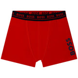 BOSS Kids Boxer Shorts Red Navy