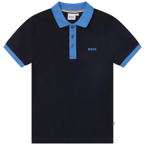 BOSS Kids Short Sleeve Polo Blue