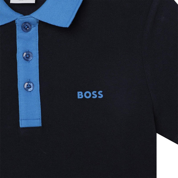 BOSS Kids Short Sleeve Polo Blue