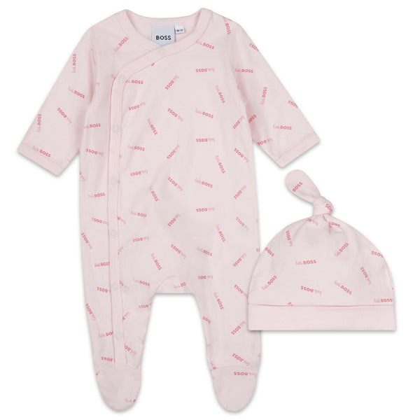 BOSS Baby Pyjamas Hat Set Pale Pink