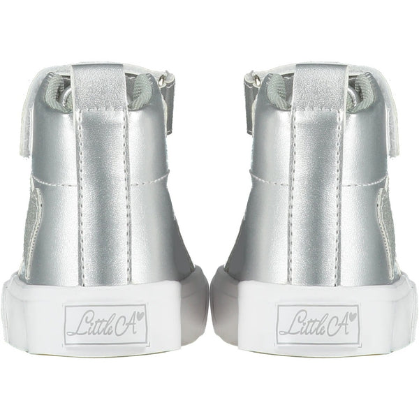 Little A Hart High Top Trainers Silver