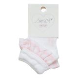 LITTLE A Check Frill Ankle Socks Pink | Kizzies