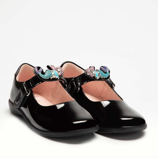 LELLI KELLY MARIBELLA Mermaid Patent Shoes Black
