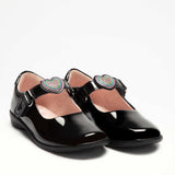 LELLI KELLY Valentina Heart Patent Shoes Black