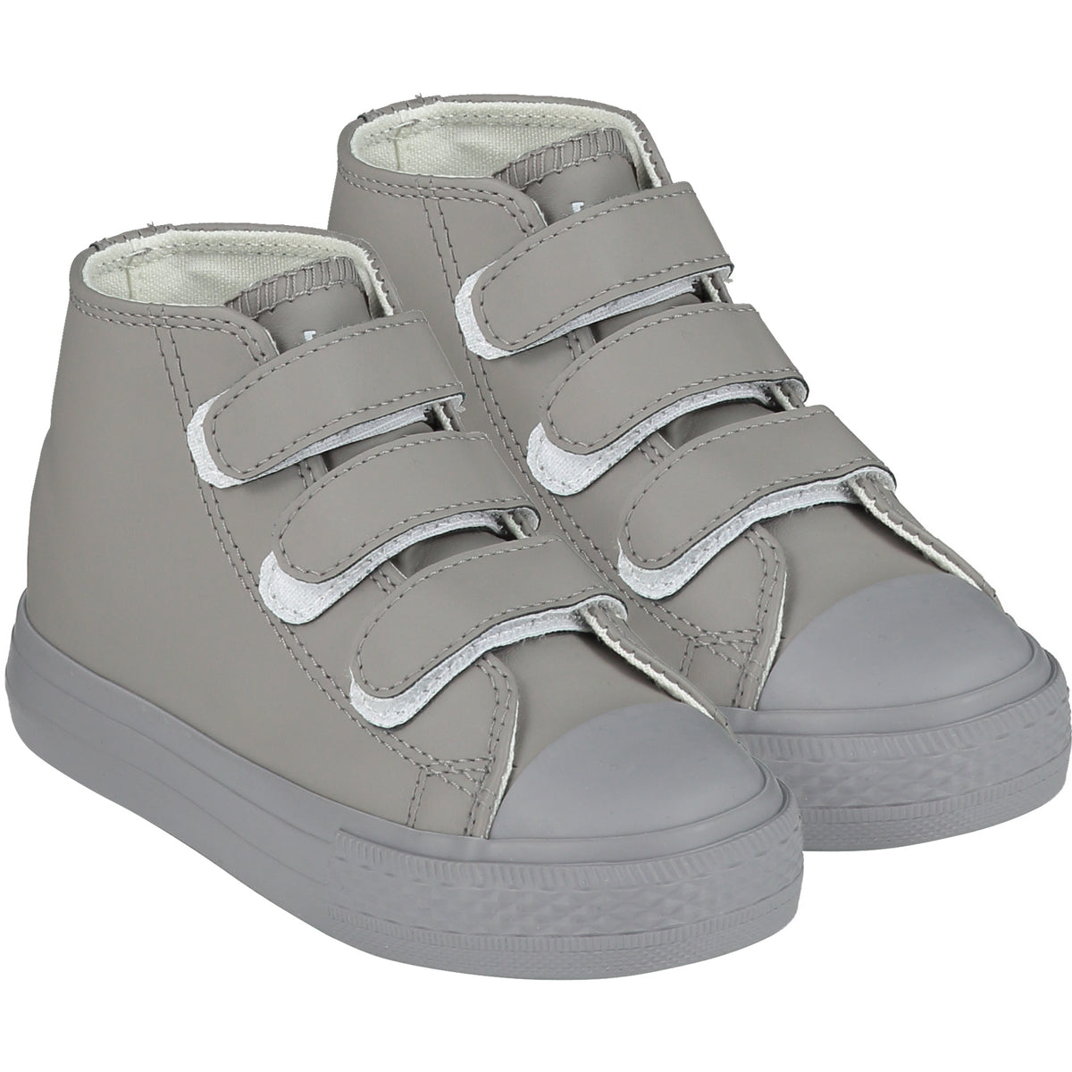 Mitch & Son TRIPLE V Boys Vecro High Top Grey Silver - Kizzies